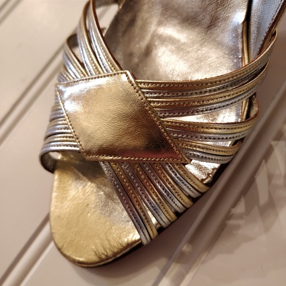 JACK ROGERS *vintage*(80s?) peep-toe heels narrow - Picture 1 of 8